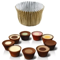 Aluminium IJsbonbon Cups Goud Ø23mm 1250 stuks
