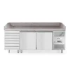 Arktic Pizzawerkbank met 2 deuren en 7 lades 280L