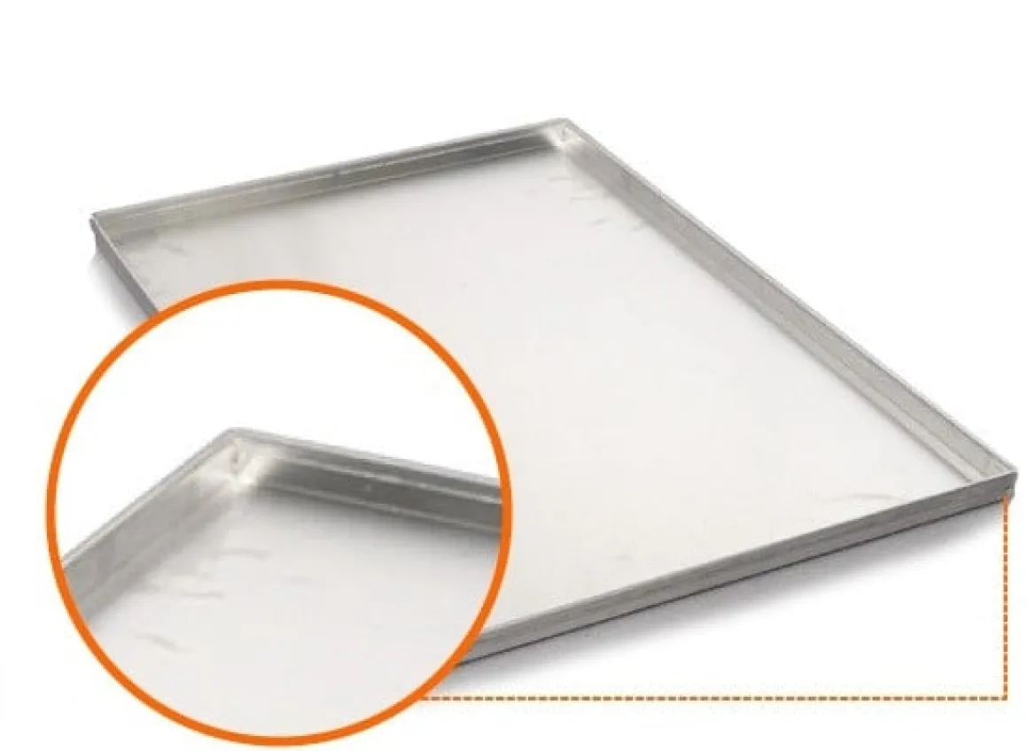 Bakplaat Aluminium 60x40cm (4 randen 90°)