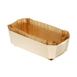 Bakvorm Hout Rechthoek 24x11,5x7cm + Bakpapier (per stuk)