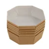 Bakvorm Karton Achthoek Bruin 13x13x4,5cm (per stuk)