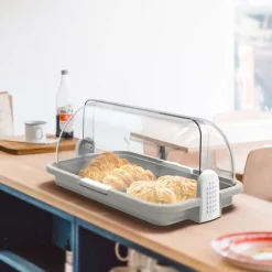 Biesse Vitrine Klein Grijs 30x21x14cm