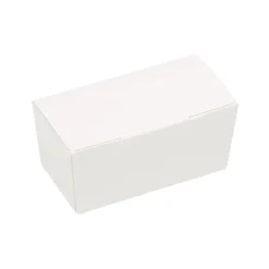 Bonbondoosje Wit Glans -2 bonbons- 25 stuks