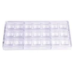 Bonbonvorm Chocolate World Ronde Kubus (21x) 27x19mm**