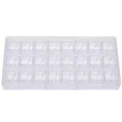 Bonbonvorm Chocolate World Kubus met Streep (24x) 25mm