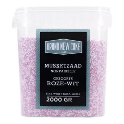 BrandNewCake Musketzaad Geboorte Roze-Wit 2000gr.