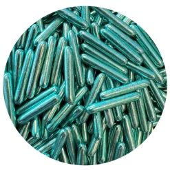 BrandNewCake Sugar Rods Metallic Groen 80gr.