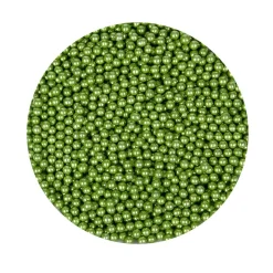 BrandNewCake Suikerparels Metallic Groen 4mm 80gr.