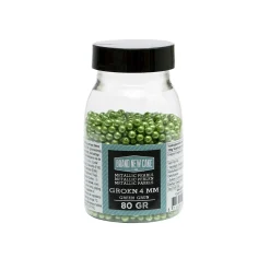 BrandNewCake Suikerparels Metallic Groen 4mm 80gr.