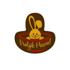 Callebaut Chocoladedecoratie Vrolijk Pasen Haasje 184st.