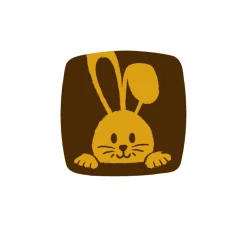 Callebaut Chocoladedecoratie Konijn Vierkant 216st.**