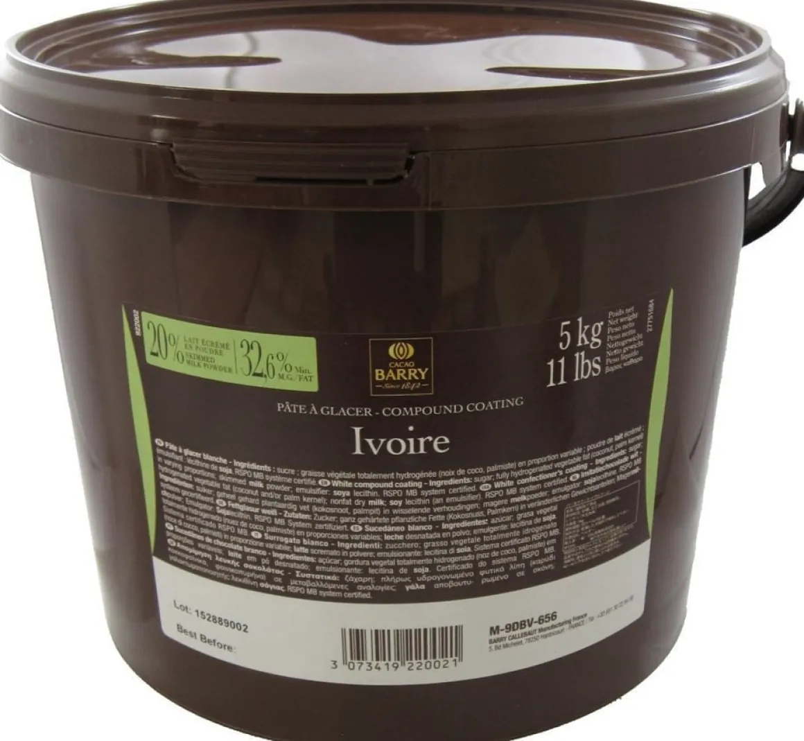 Callebaut Compound Coating Ivoor (Pate a Glacer) 5kg