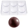 Chocolade Holvorm Chocolate World Halve Bol (6x) Ø70mm