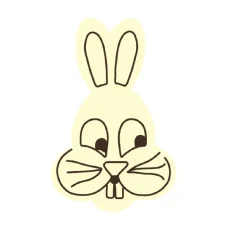 Chocoladedecoratie Paashaas Wit 140 stuks**