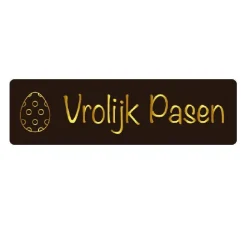 Chocoladedecoratie Vrolijk Pasen Goud 182 stuks