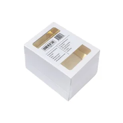 Chocoladeletterdoos Klein GK1 Wit / Goud 3st