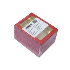 Chocoladeletterdoos Klein GK1 Rood / Goud 3st