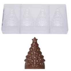 Chocolademal Chocolate World Kerstboom (4x) 90x59x24,5mm