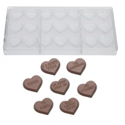 Chocolademal Chocolate World Hartjes Figuren (21x) 30x26x7mm