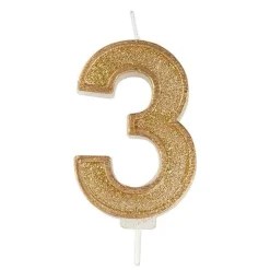 Culpitt Cijferkaars #3 Goud met Glitter