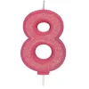 Culpitt Cijferkaars #8 Roze met Glitter