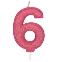 Culpitt Cijferkaars #6 Roze met Glitter
