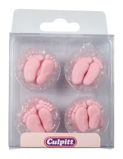 Culpitt Suikerdecoratie Baby Voetjes Roze 12 paar