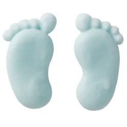 Culpitt Suikerdecoratie Babyvoetjes blauw 100st.