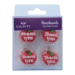 Culpitt Suikerdecoratie Thank You Appel 25mm 12st.**