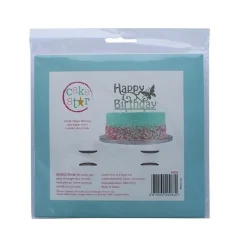 Culpitt Taarttopper Acryl Happy Birthday Zilver 150x85mm