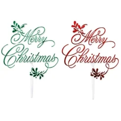Culpitt Taarttopper Merry Chrismas Mistletoe 90mm 24st.**