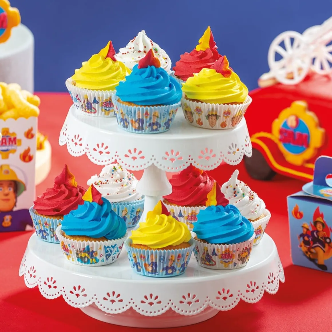 Cupcake Vormpjes Brandweerman Sam #3 Ø50x32(h)mm 36 stuks
