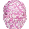 Cupcake Vormpjes HoM Aloha Bloem Roze 50x33mm. 50st.