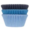 Cupcake Vormpjes HoM Blauw Assortiment 50x33mm. 75st.