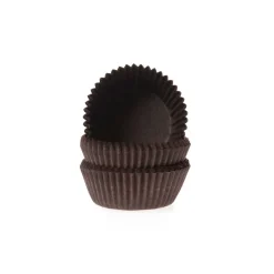 Cupcake Vormpjes HoM Bruin Petitfour 25x19mm. 100st.