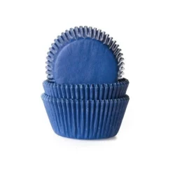 Cupcake Vormpjes HoM Donker Blauw 50x33mm. 50st.