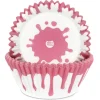 Cupcake Vormpjes HoM Drip Roze 50x33mm. 50st.