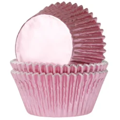 Cupcake Vormpjes HoM Folie Baby Roze 51x38mm. 500st.