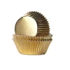 Cupcake Vormpjes HoM Folie Goud 51x38mm. 24st.