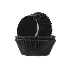 Cupcake Vormpjes HoM Folie Zwart 51x38mm. 24st.