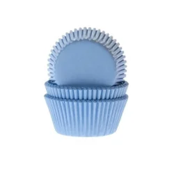 Cupcake Vormpjes HoM Licht Blauw 50x33mm. 50st.