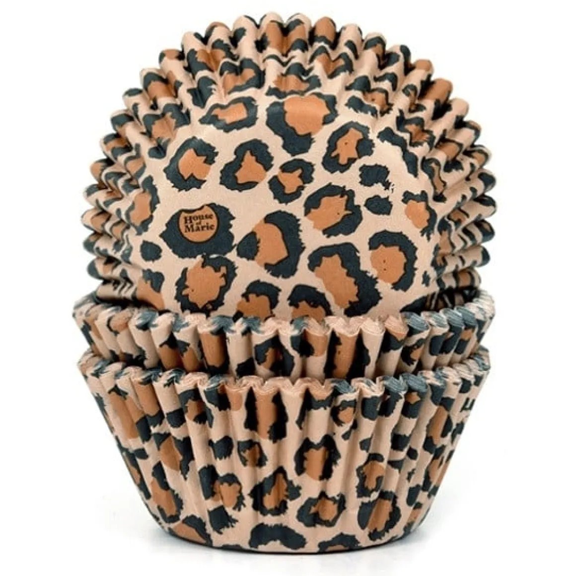 Cupcake Vormpjes HoM Luipaard 50x33mm. 50st.