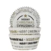 Cupcake Vormpjes HoM Merry Christmas Zwart/Goud 50x33mm 50st