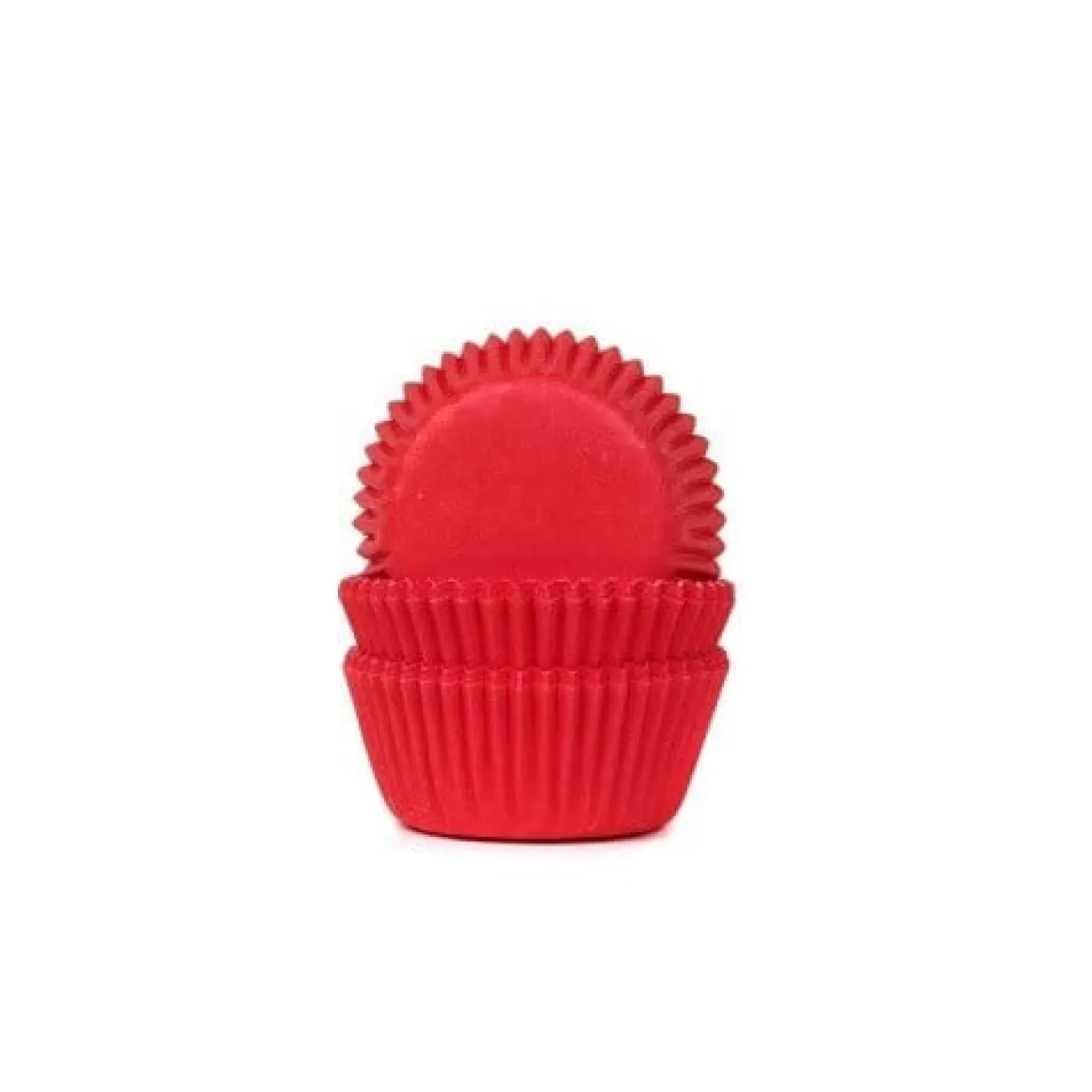 Cupcake Vormpjes HoM MINI Dieprood 35x23mm. 60st.