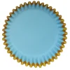 Cupcake Vormpjes PME Blauw met Gouden Rand 30 stuks