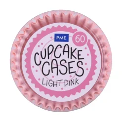 Cupcake Vormpjes PME Licht Roze 60 stuks