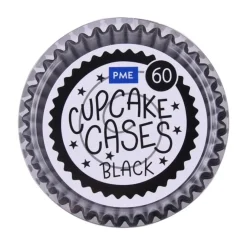 Cupcake Vormpjes PME Zwart 60 stuks