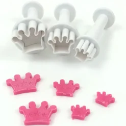 Dekofee Koekjesuitdrukker Mini Kroon 3stuks