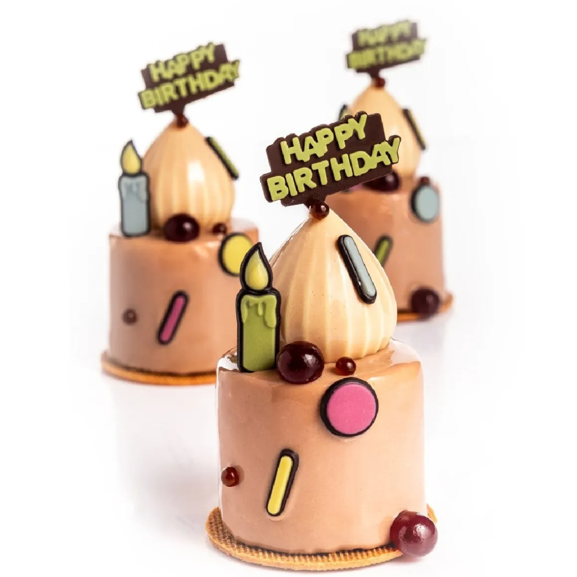 Dobla Chocoladedecoratie Happy Birthday (150 stuks)