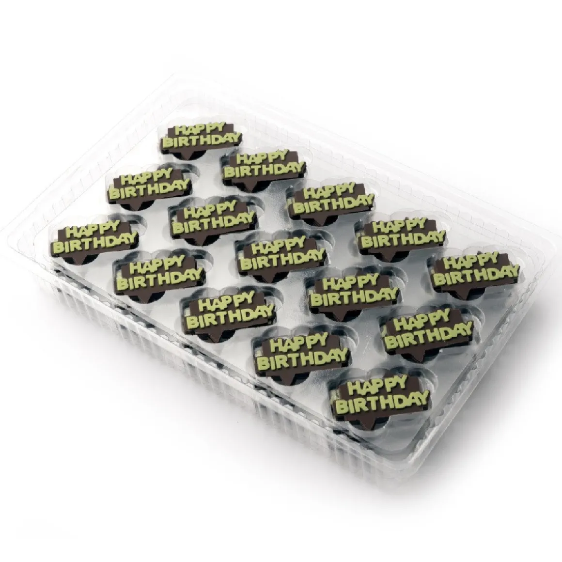 Dobla Chocoladedecoratie Happy Birthday (150 stuks)
